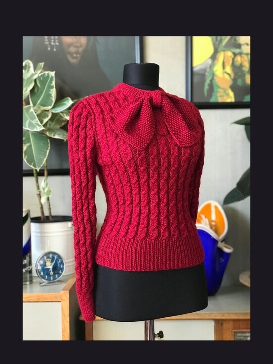 Handmade Sweaters - Handmade Reproduction 1940s Sweater Small